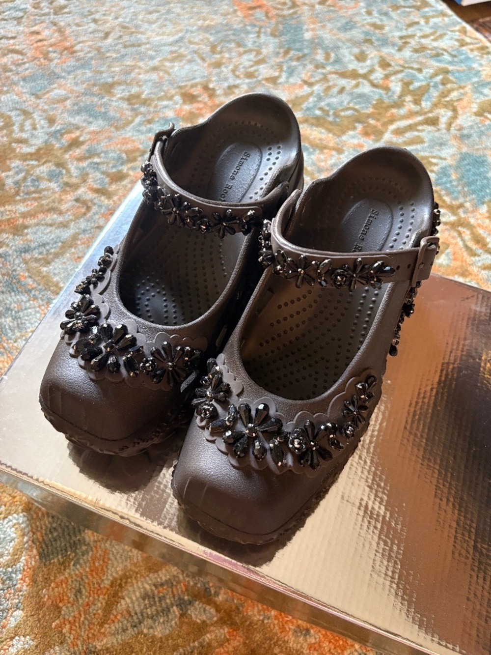 Simone Rocha X Crocs Ballerina Platform Size 6 Espresso
